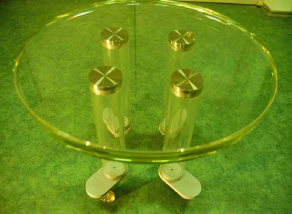 Round glass table